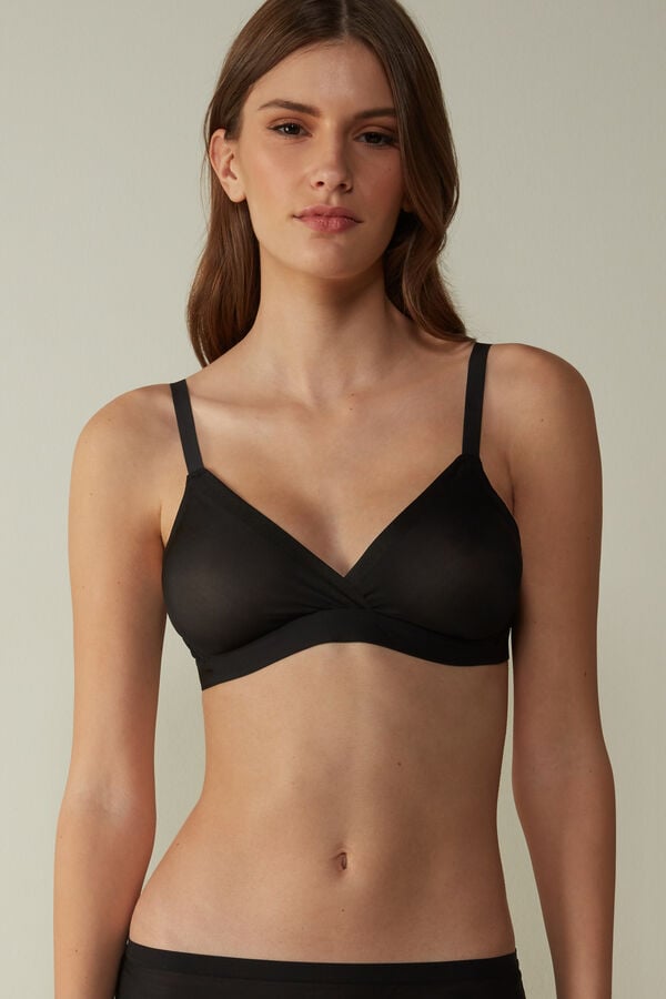 Intimissimi Emma Invisible Touch Triangle Donna Reggiseno Nere | 395-YMAQGH