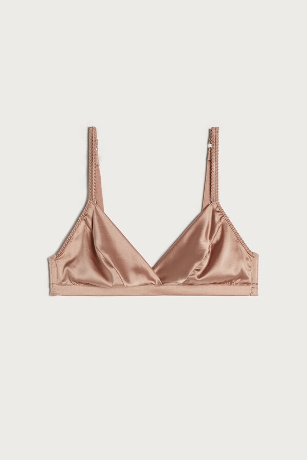 Intimissimi Emma Refined Everydaylette Triangle Silk Donna Reggiseno Rosa | 529-KXSBHR