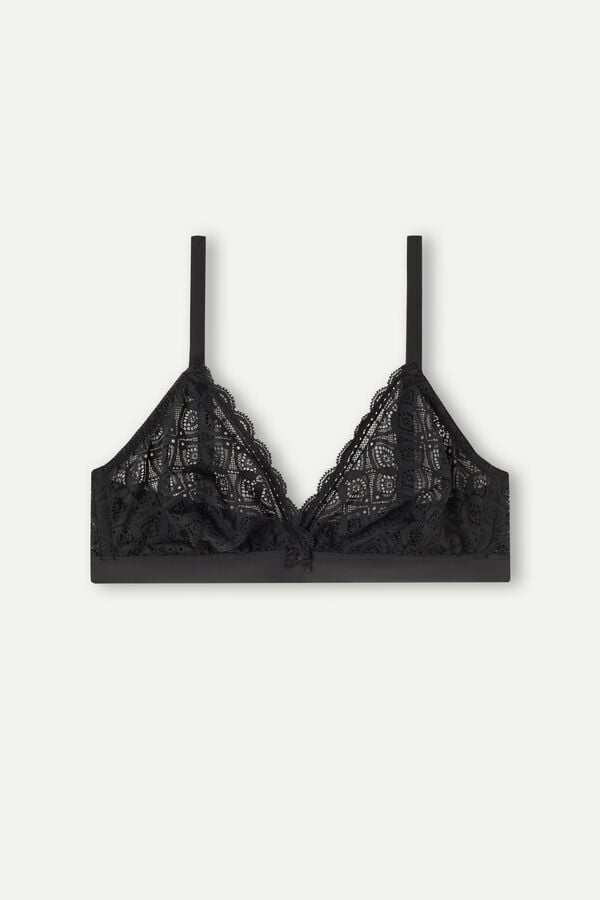 Intimissimi Emma Triangle Lace Donna Reggiseno Nere | 750-ENLAIP