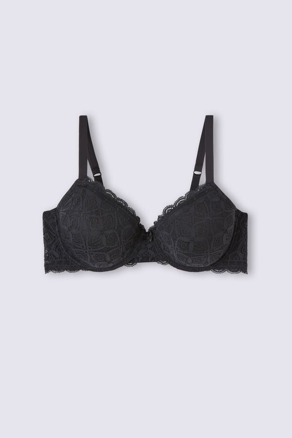 Intimissimi Francesca Balconette Lace Donna Reggiseno Nere | 439-FOIBCM