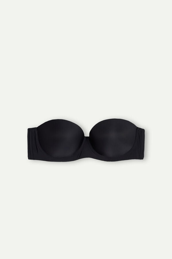 Intimissimi Giada Microfiber Bandeau Donna Reggiseno Nere | 210-UQLXKR