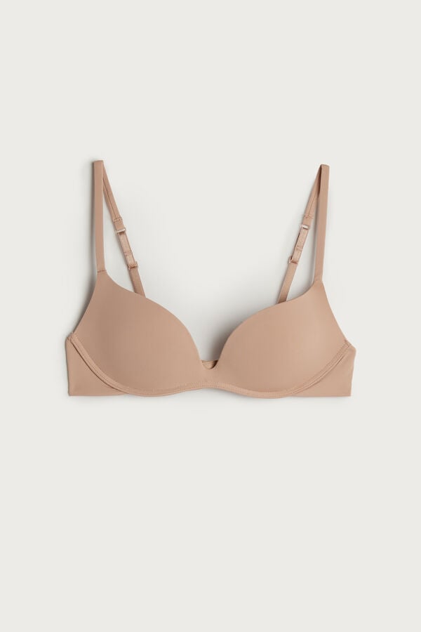 Intimissimi Gioia B Cup Microfiber Super Push-Up Donna Reggiseno Arancioni Beige | 835-GCIPJB