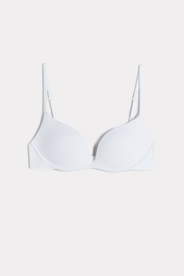 Intimissimi Gioia B Cup Microfiber Super Push-Up Donna Reggiseno Bianche | 796-HQPDGC