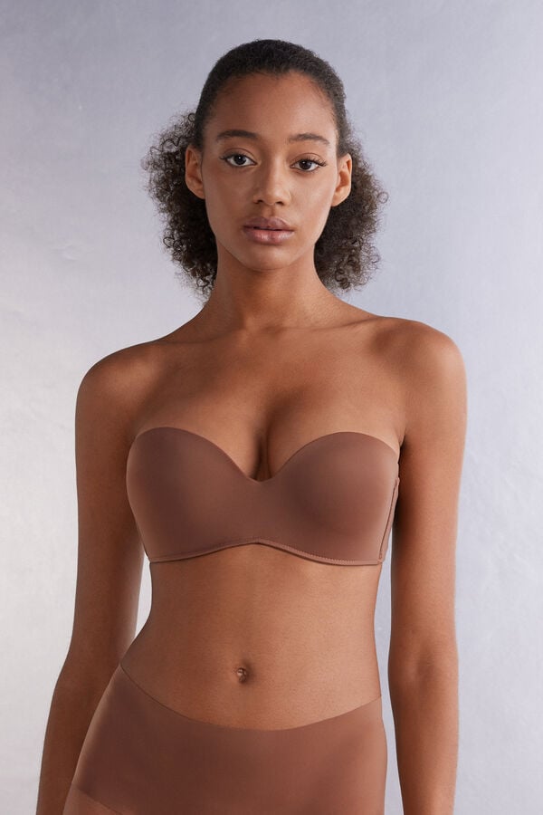 Intimissimi Gioia Bandeau Donna Reggiseno Beige Scuro | 723-AWFNEX