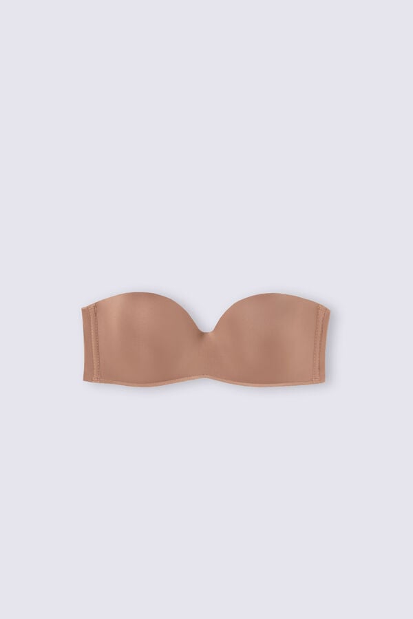 Intimissimi Gioia Bandeau Ultralight Microfiber Donna Reggiseno Beige Scuro | 489-FWYHET