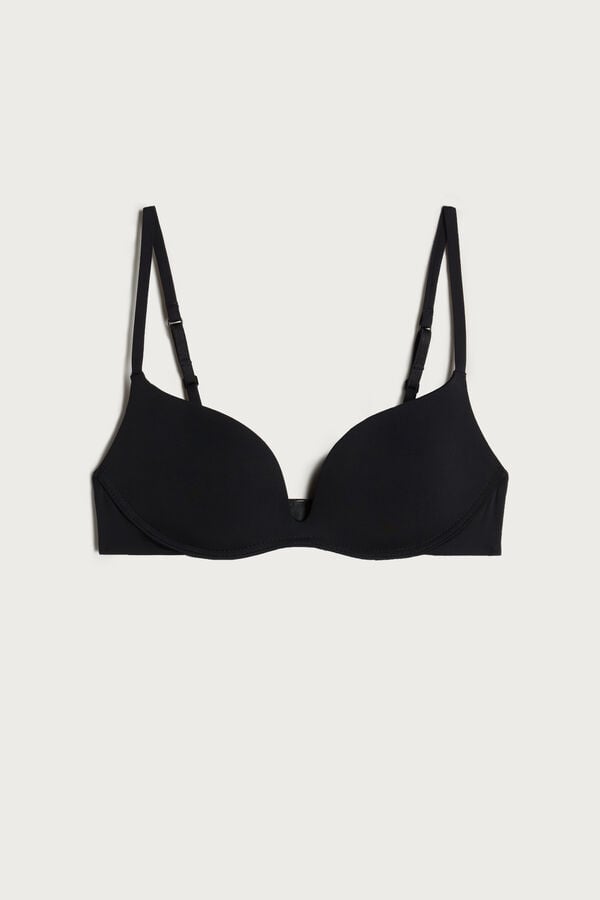 Intimissimi Gioia C-D Cup Microfiber Super Push-Up Donna Reggiseno Nere | 635-CAHXRS