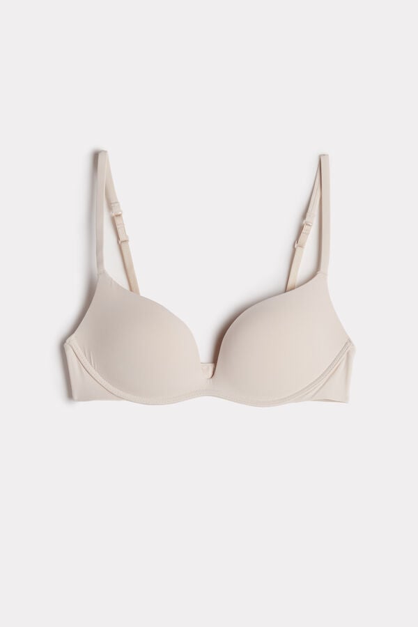 Intimissimi Gioia C-D Cup Microfiber Super Push-Up Donna Reggiseno Crema Rosa | 579-TVBDPF