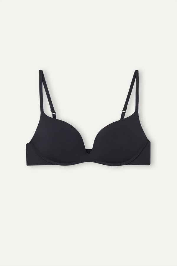 Intimissimi Gioia Push-Up Ultralight Microfiber Donna Reggiseno Nere | 159-LOKGUP