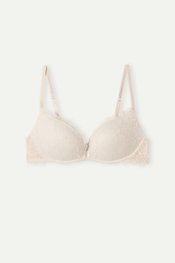 Intimissimi Gioia Super Push-Up Lace Donna Reggiseno Crema Rosa | 506-BCKDYW