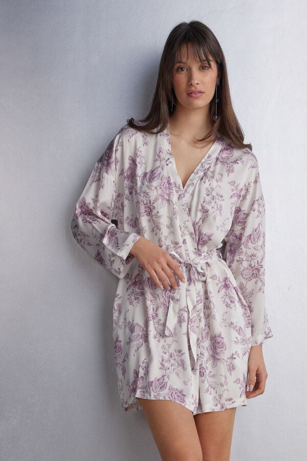 Intimissimi Graceful Simplicity Satin Kimono Donna Pigiama Rosa | 908-POMQIW