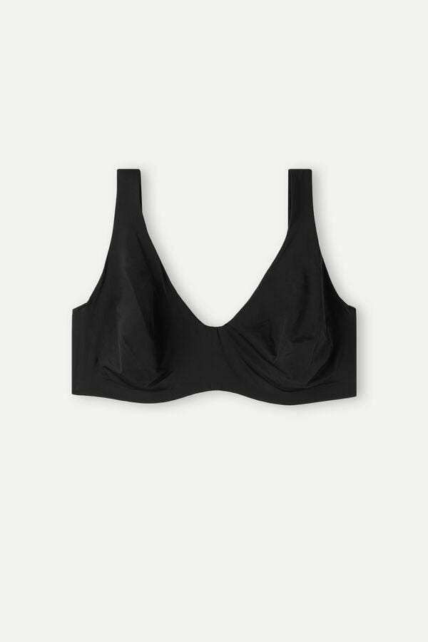 Intimissimi Greta Comfort Lounge Balconette Ultralight Microfiber Donna Reggiseno Nere | 024-PTYZVR