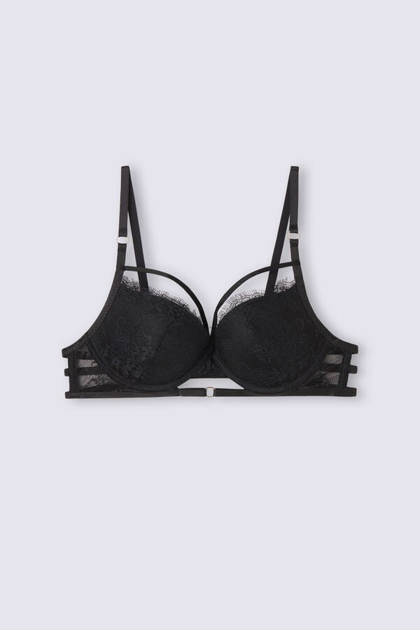 Intimissimi Intricate Surface Elettra Push-Up Donna Reggiseno Nere | 875-WKZDQL