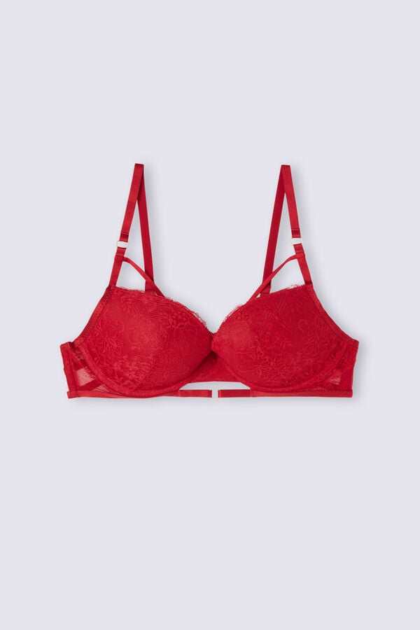 Intimissimi Intricate Surface Elettra Push-Up Donna Reggiseno Rosse | 506-ROWETJ