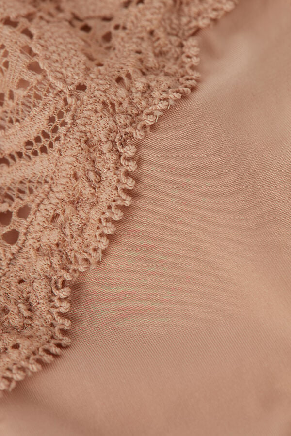 Intimissimi Lace And Microfiber ‘80s Stylezilian Donna Slip Arancioni Beige | 672-AOQTHM