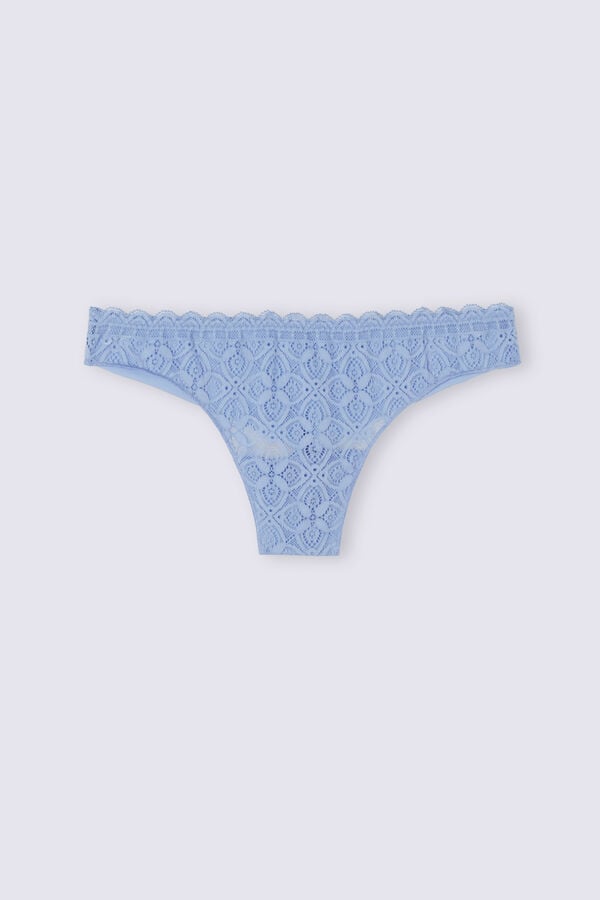 Intimissimi Lace And Microfiberzilian Donna Slip Blu | 049-AIPZRQ