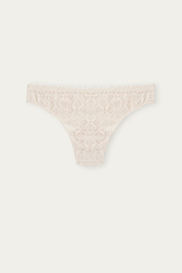 Intimissimi Lace And Microfiberzilian Donna Slip Crema Rosa | 013-VZTQDK