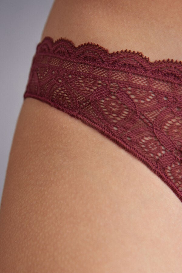 Intimissimi Lace And Microfiberzilian Donna Slip Rosse | 368-MIWXAB