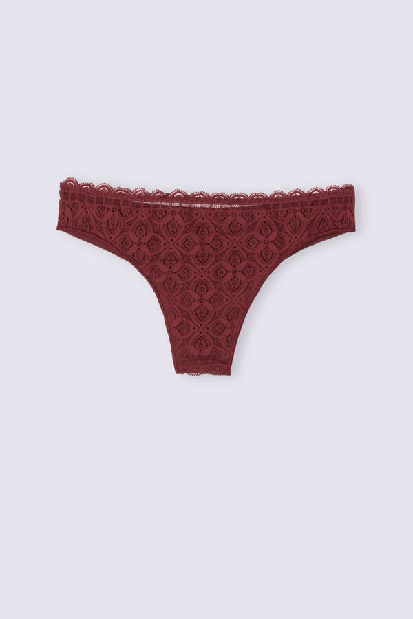 Intimissimi Lace And Microfiberzilian Donna Slip Rosse | 368-MIWXAB