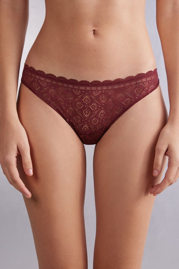 Intimissimi Lace And Microfiberzilian Donna Slip Rosse | 368-MIWXAB