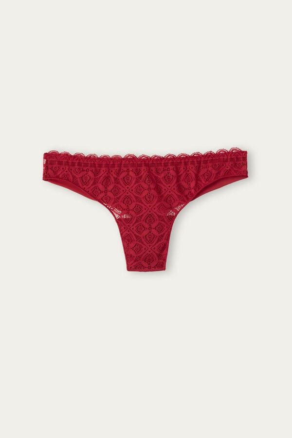 Intimissimi Lace And Microfiberzilian Donna Slip Rosse | 073-NWOEIB