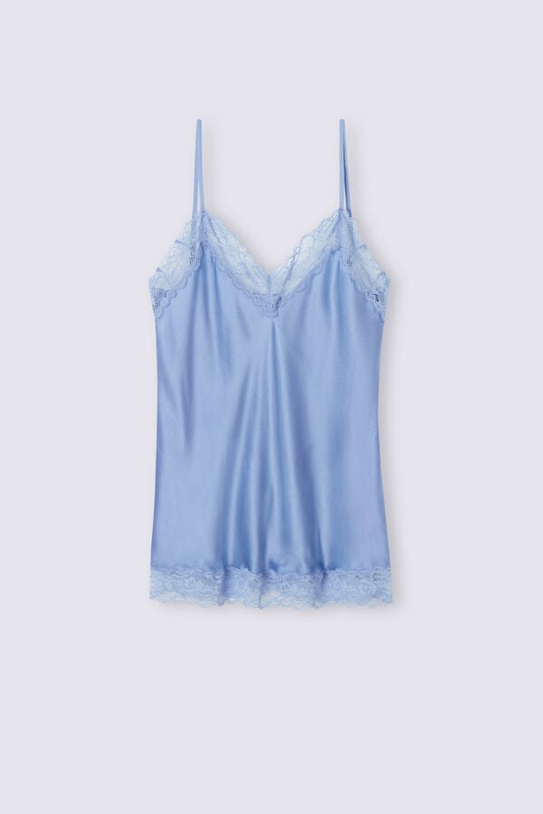 Intimissimi Lace And Silk Donna Canotta Blu | 731-YHNXMS