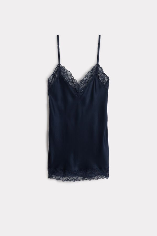 Intimissimi Lace And Silk Donna Canotta Blu | 917-CYJPVG