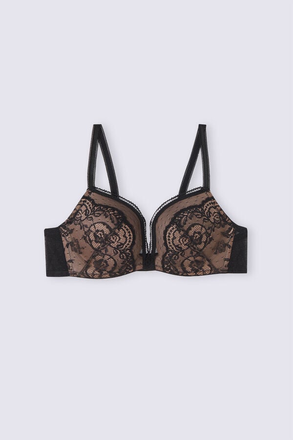 Intimissimi Lace Never Gets Old Monica Push-Up Donna Reggiseno Nere | 193-XOYFLV