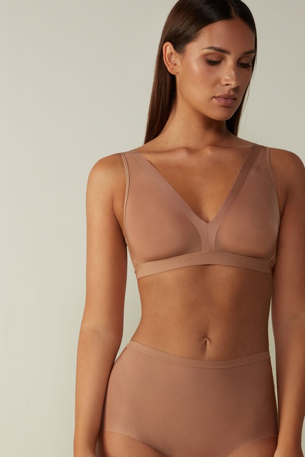 Intimissimi Lara Invisible Touch Triangle Donna Reggiseno Beige | 607-VYOJSH