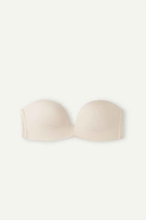 Intimissimi Laura Bandeau Ultralight Microfiber Donna Reggiseno Crema Rosa | 758-LKNVBJ