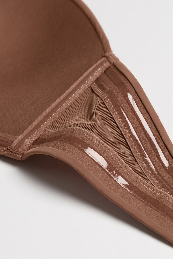 Intimissimi Laura Microfiber Bandeau Donna Reggiseno Beige Scuro | 738-AFGSTK