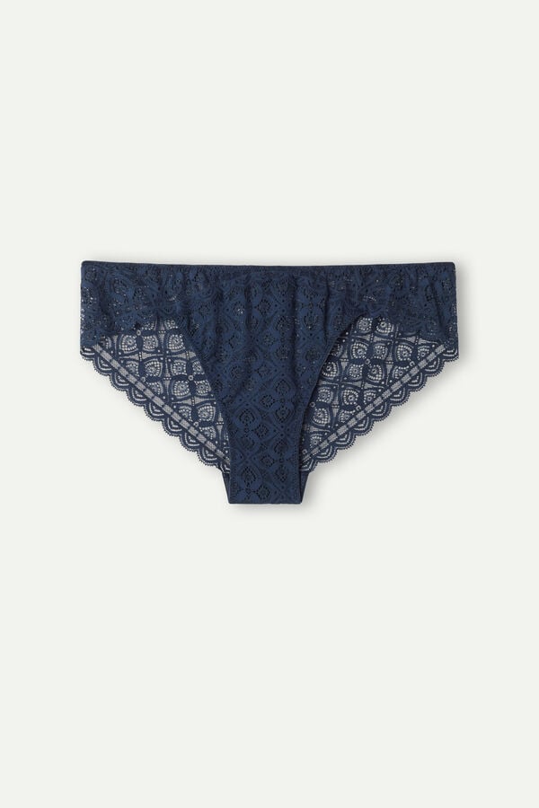 Intimissimi Low Rise Lace Donna Slip Blu | 097-BLUCMO