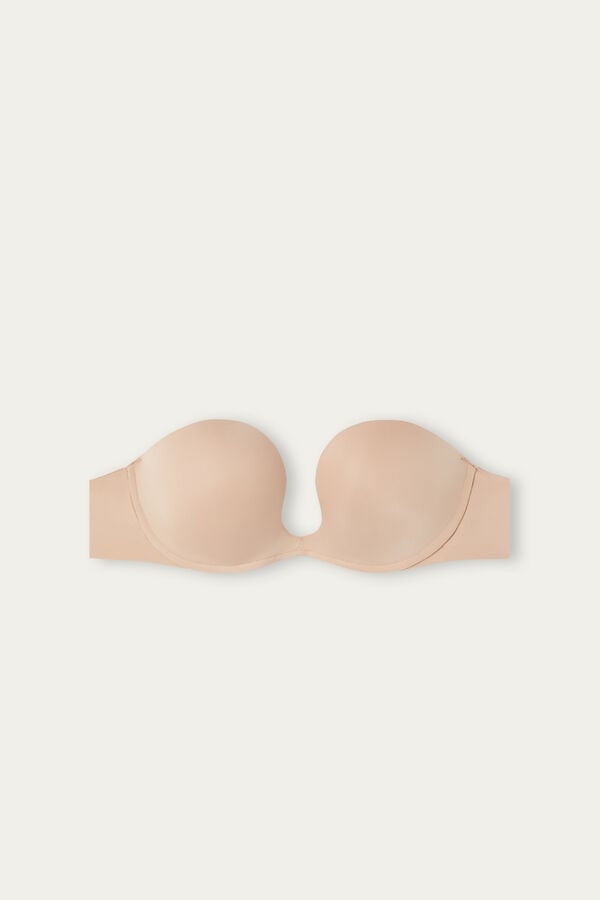 Intimissimi Monica Bandeau Ultralight Microfiber Donna Reggiseno Arancioni Beige | 578-CIVBHY