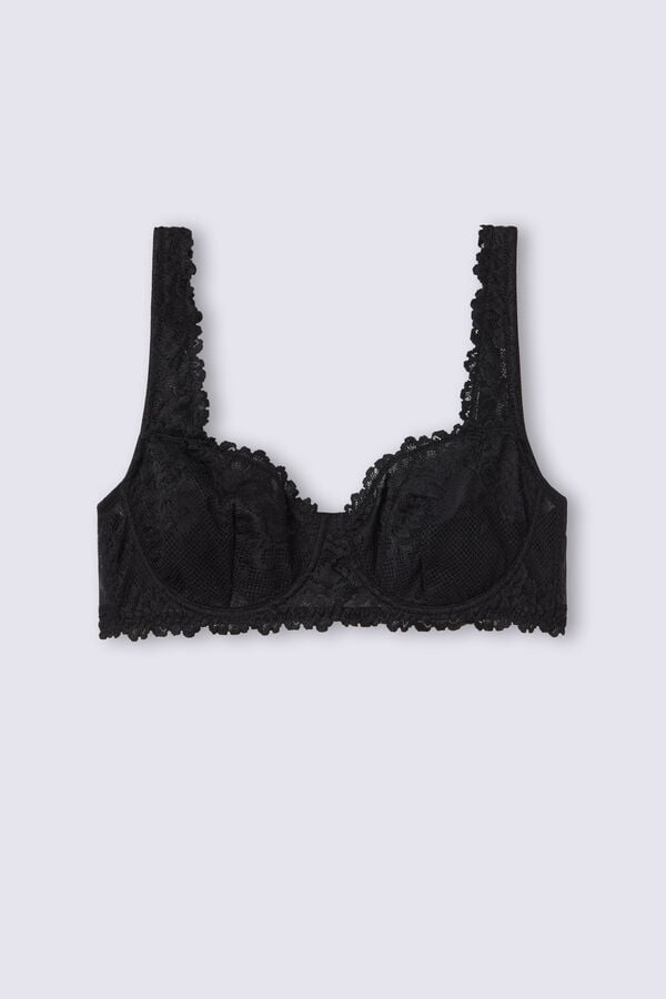 Intimissimi Pretty Flowers Daniela Balconette Donna Reggiseno Nere | 127-WONMEB