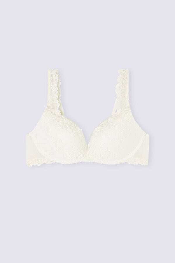 Intimissimi Pretty Flowers Gioia Super Push-Up Donna Reggiseno Bianche | 379-FAOYZS