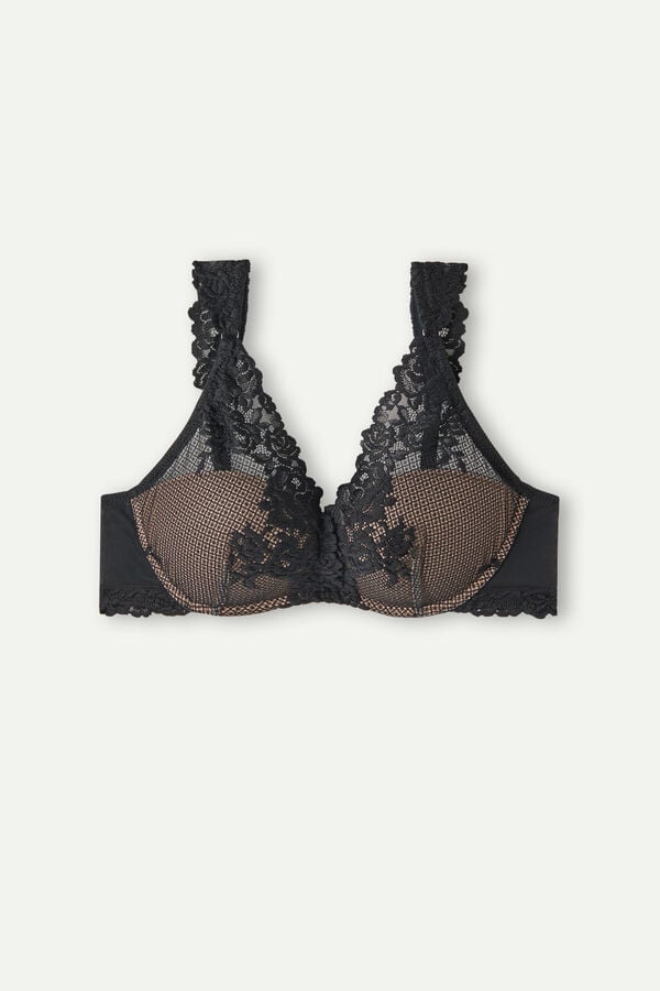 Intimissimi Pretty Flowers Giorgia Balconette Donna Reggiseno Nere | 097-IOZVLA