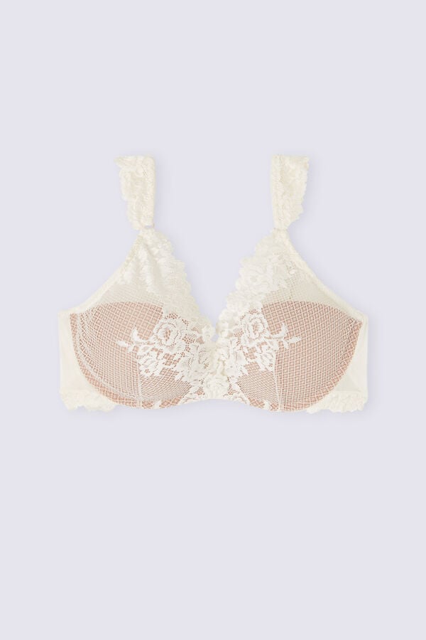 Intimissimi Pretty Flowers Giorgia Balconette Donna Reggiseno Bianche | 368-DYILKH