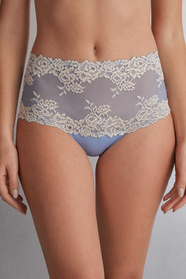 Intimissimi Pretty Flowers Hipsterzilian Donna Slip Blu Bianche | 581-JSVRBK