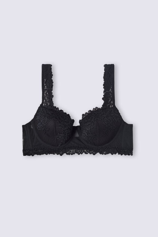 Intimissimi Pretty Flowers Sofia Balconette Donna Reggiseno Nere | 159-WNAPJK