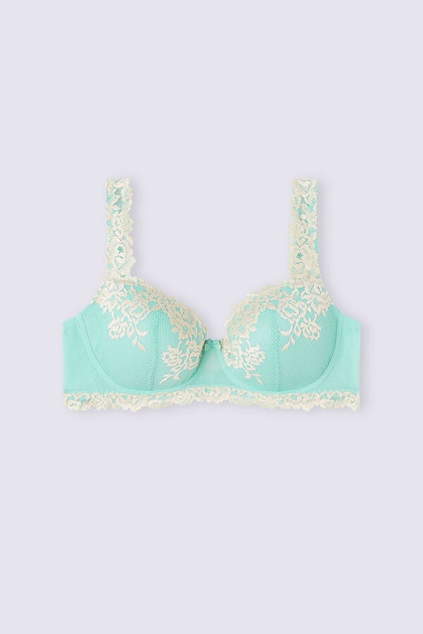 Intimissimi Pretty Flowers Sofia Balconette Donna Reggiseno Verdi Bianche | 953-PNHAVQ