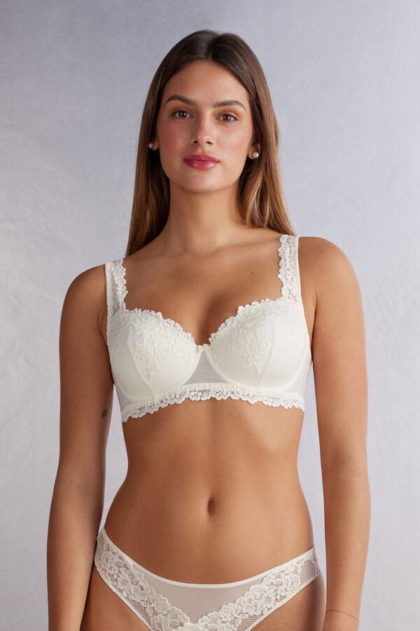 Intimissimi Pretty Flowers Sofia Balconette Donna Reggiseno Bianche | 943-XYRCIO