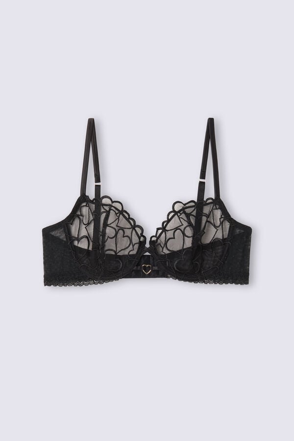 Intimissimi Queen Of Hearts Balconette Donna Reggiseno Nere | 904-EWIRQU