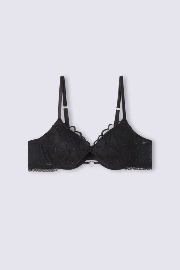 Intimissimi Queen Of Hearts Bellissima Push-Up Donna Reggiseno Nere | 814-KNQAMI