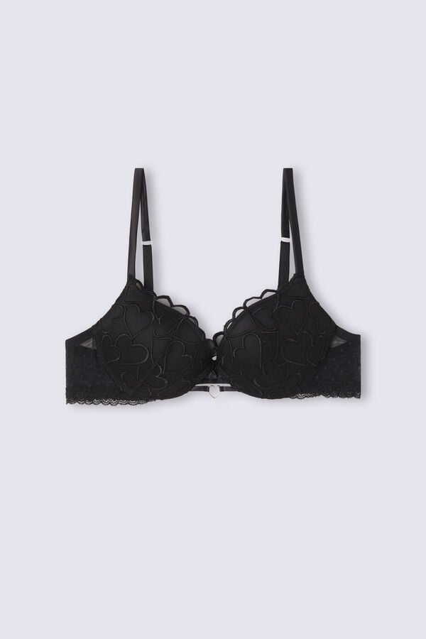 Intimissimi Queen Of Hearts Simona Super Push-Up Donna Reggiseno Nere | 036-VLSZCM