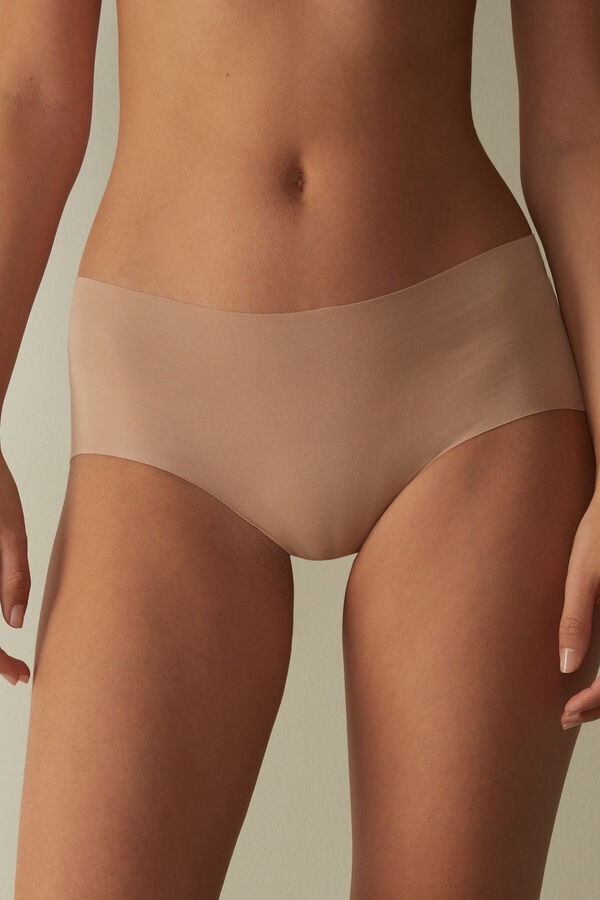 Intimissimi Seamless Cotton Hipster Donna Slip Arancioni Beige | 718-NSHVQD