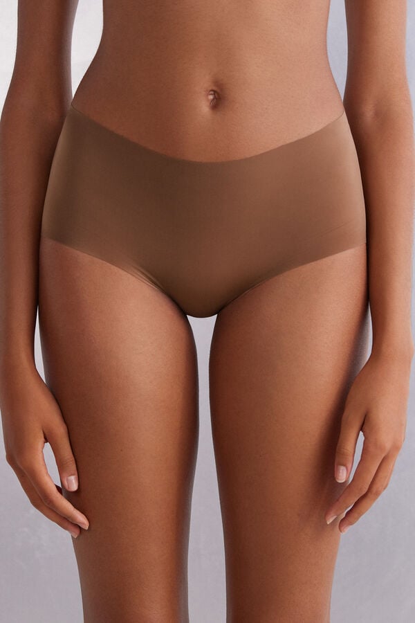 Intimissimi Seamless Microfiber Hipster Donna Slip Beige Scuro | 596-AEWMJZ