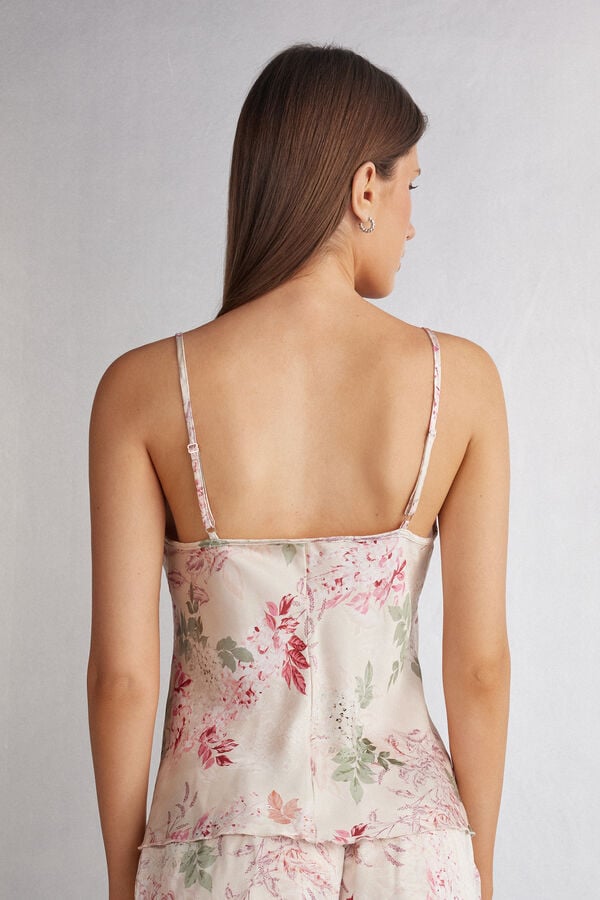 Intimissimi Secret Garden Satin Camisole Donna Canotta Colorate | 452-EPDLGF