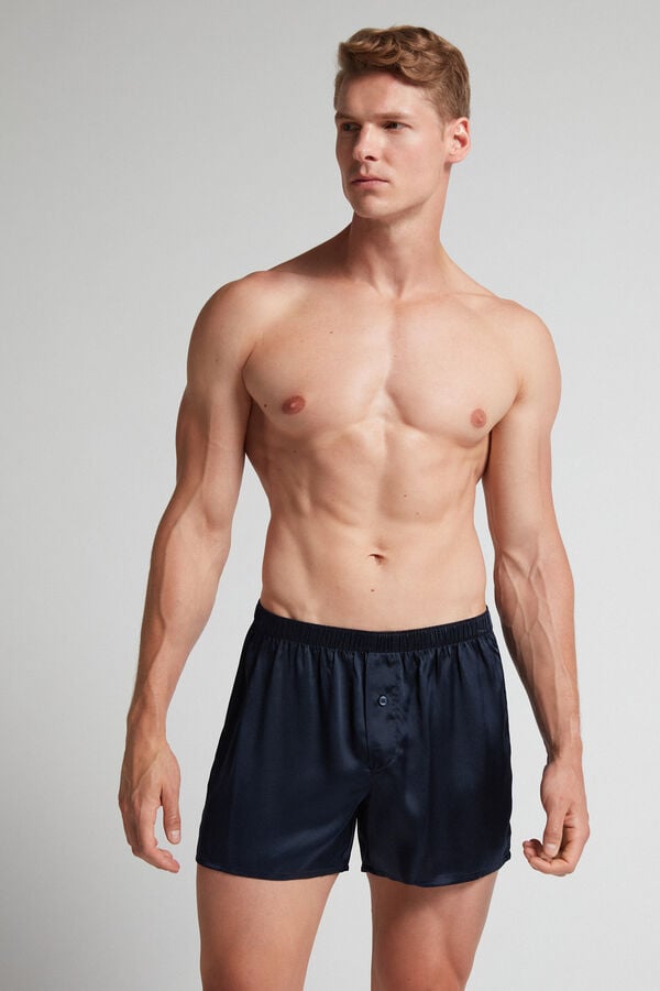 Intimissimi Silk Uomo Boxer Nere | 714-VGRFXU