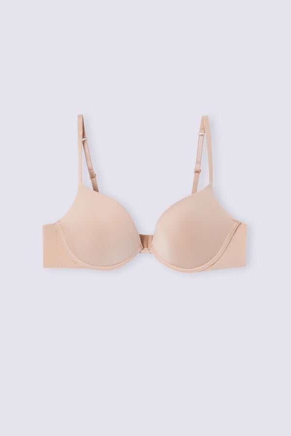 Intimissimi Simona Super Push-Up Ultralight Microfiber Donna Reggiseno Arancioni Beige | 942-DLQISF