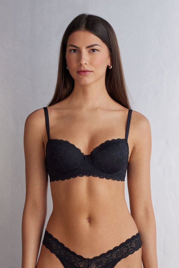 Intimissimi Sofia Balconette Lace Donna Reggiseno Nere | 708-WJAKCZ