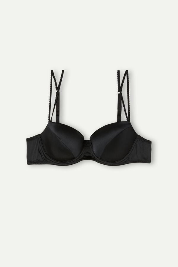 Intimissimi Sofia Natural Lift Balconette Silk Donna Reggiseno Nere | 412-WPDECU